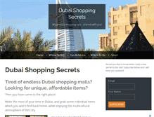Tablet Screenshot of dubai-shopping-secrets.com